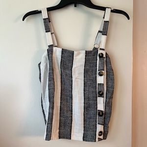 Urban Romantics, wide strap, Tank, with buttons and zipper and back